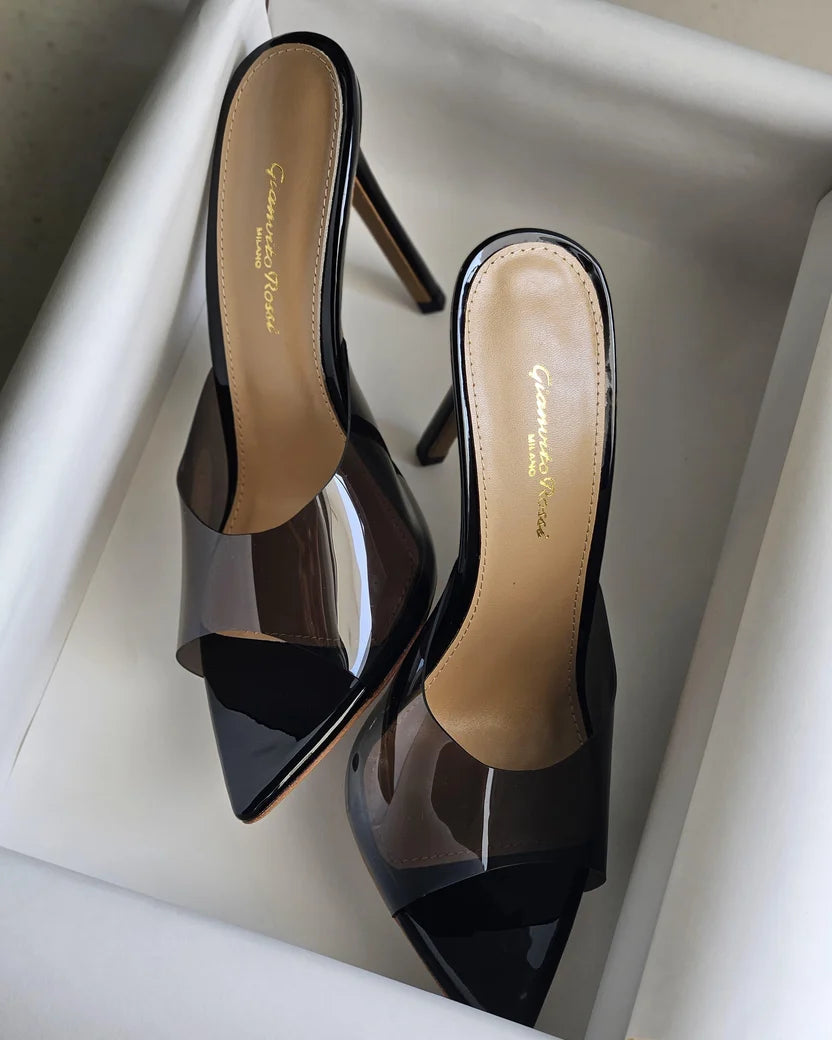 Gianvito Rossi Black Elle 105 Mule