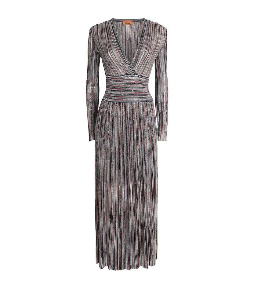 Missoni Multi Lurex Embellished Stripe Maxi Dress