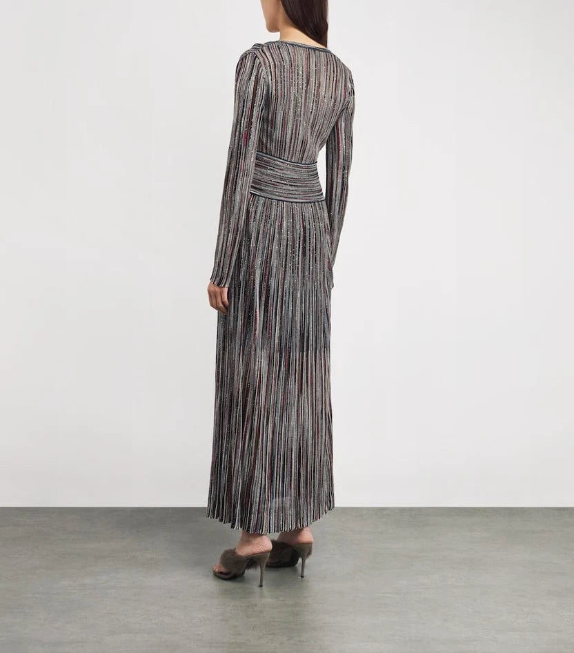 Missoni Multi Lurex Embellished Stripe Maxi Dress