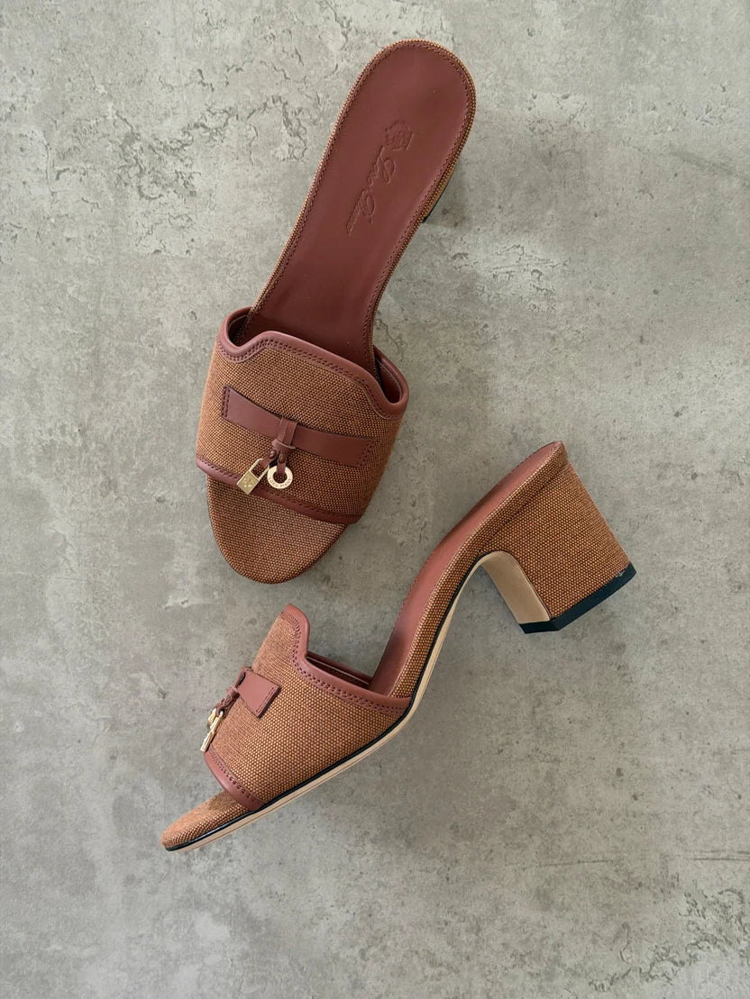 Loro Piana Brown Summer Charms 55 Sandals