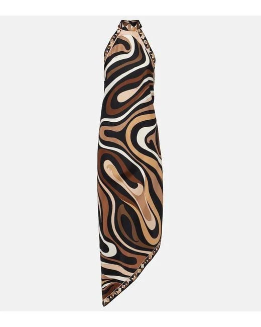 Pucci Marmo Print Long Dress