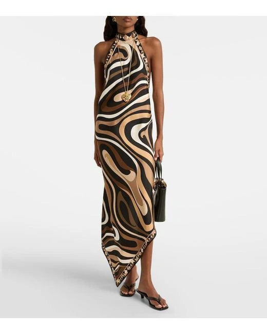 Pucci Marmo Print Long Dress