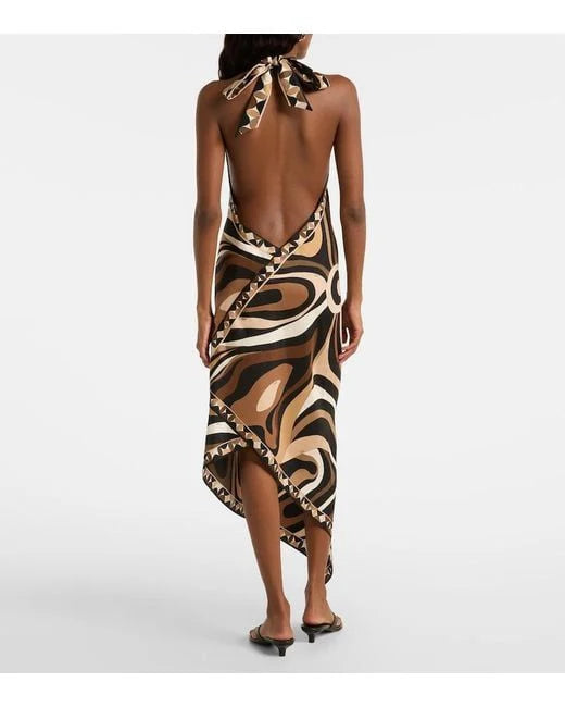 Pucci Marmo Print Long Dress