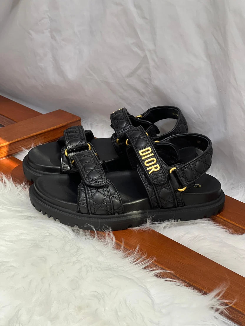 Dior Dioract Sandal Black Quilted Cannage Calfskin