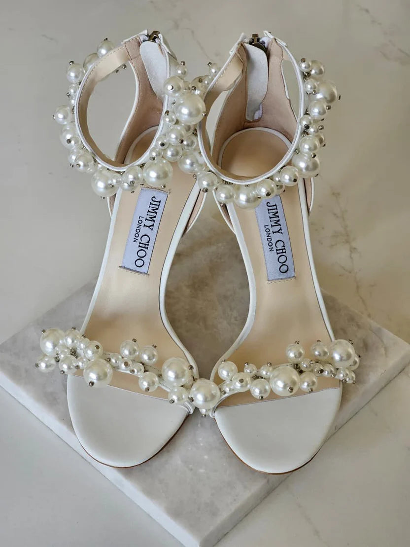 Jimmy Choo Maisel 100 Embellished Leather Sandals