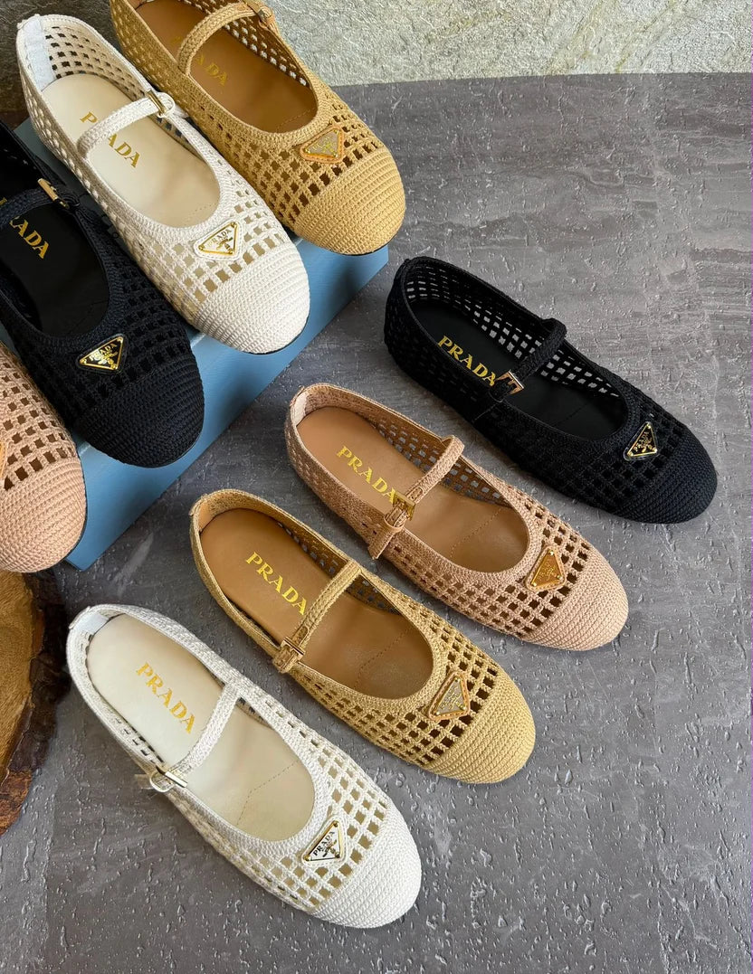 Prada Crochet ballerinas