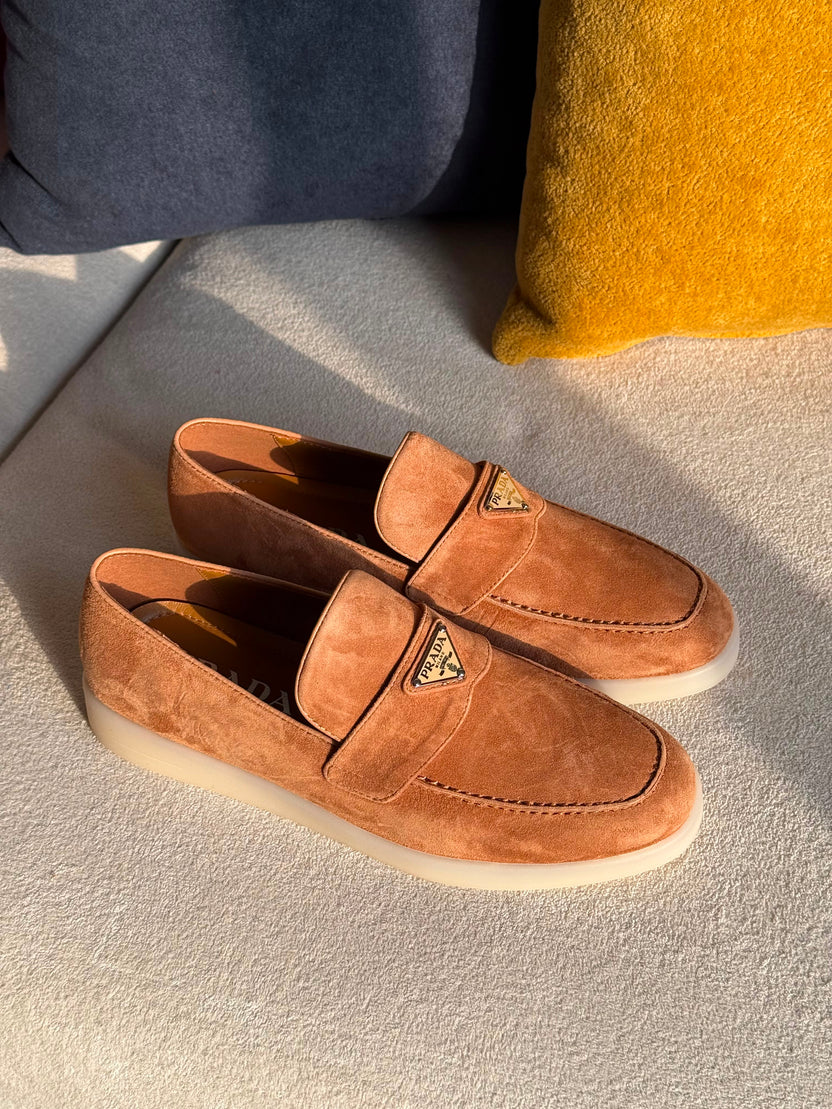 Prada Suede Leather Loafers