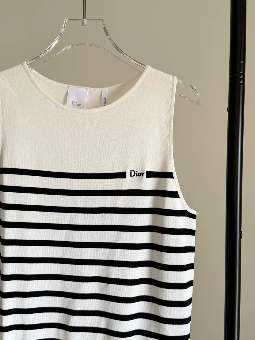 Dior Dioriviera Dior Marinière Sleeveless Sweater