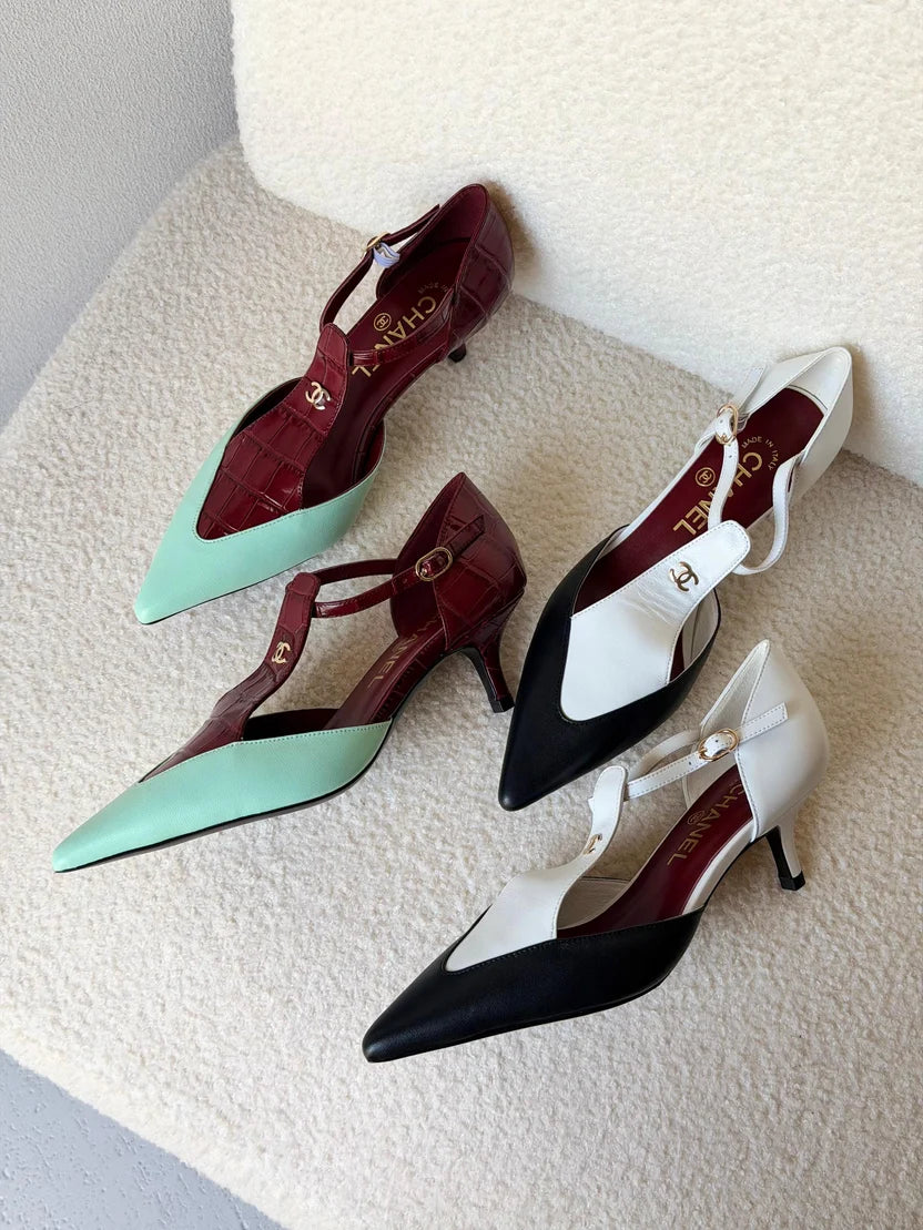 CHANEL Slingbacks - Lambskin & patent calfskin