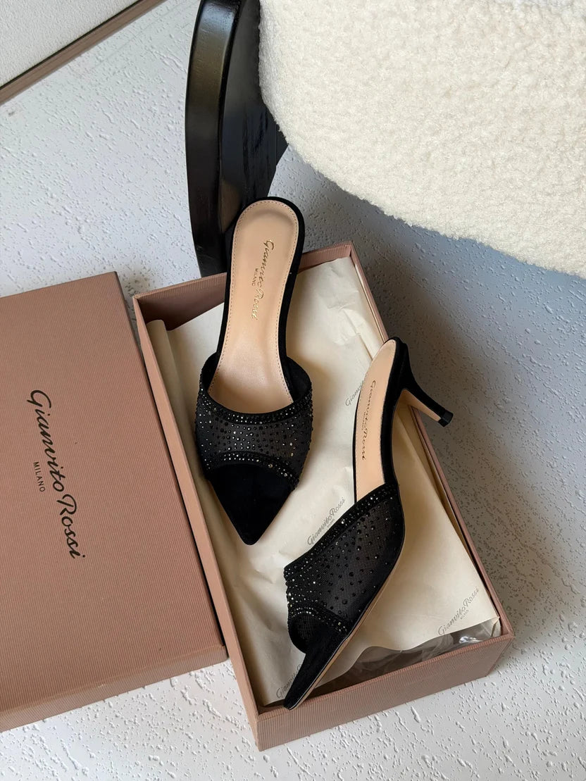 Gianvito Rossi Rania 55 Embellished Mules