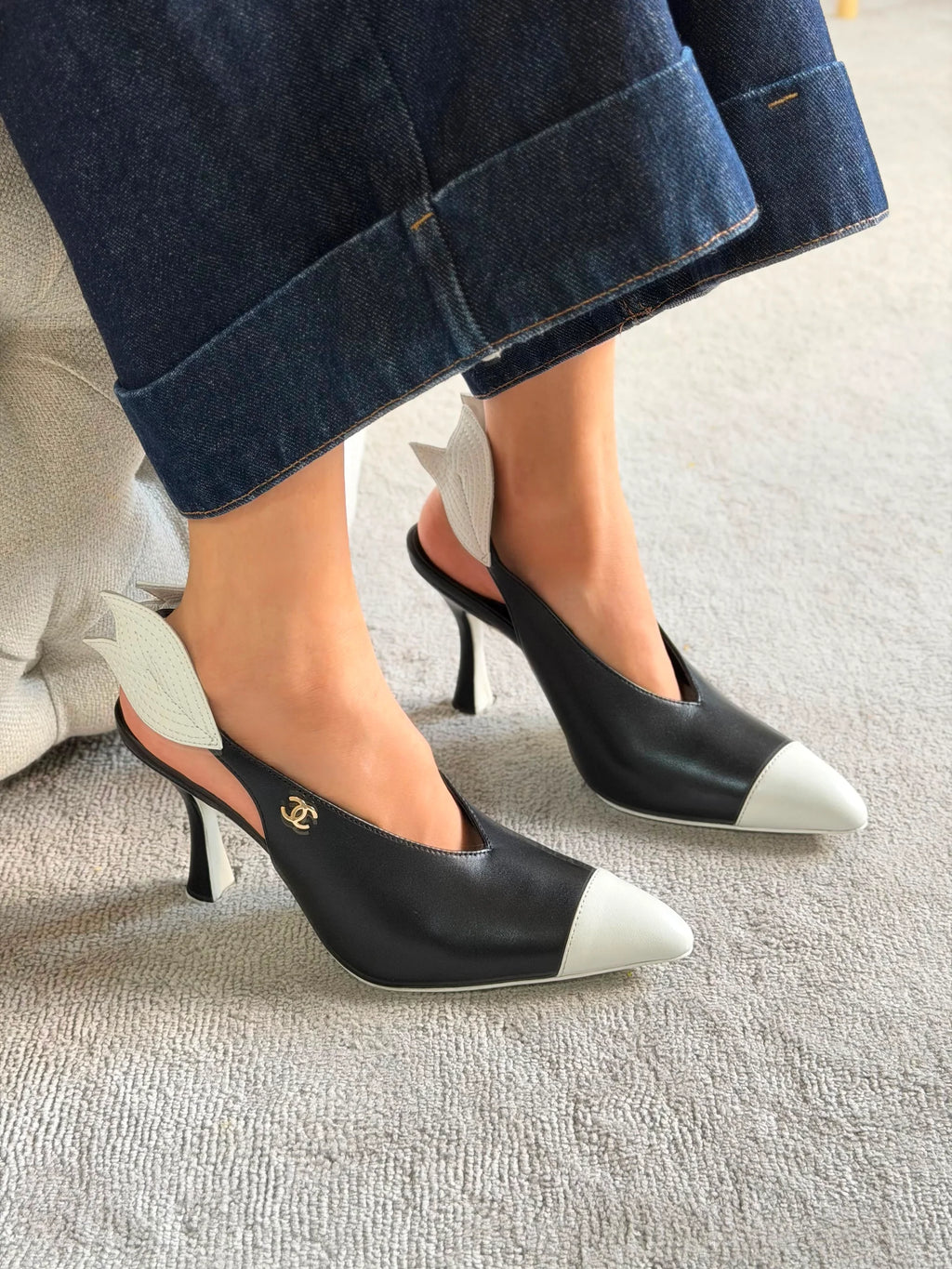 Chanel Slingbacks Lambskin 95mm Heel