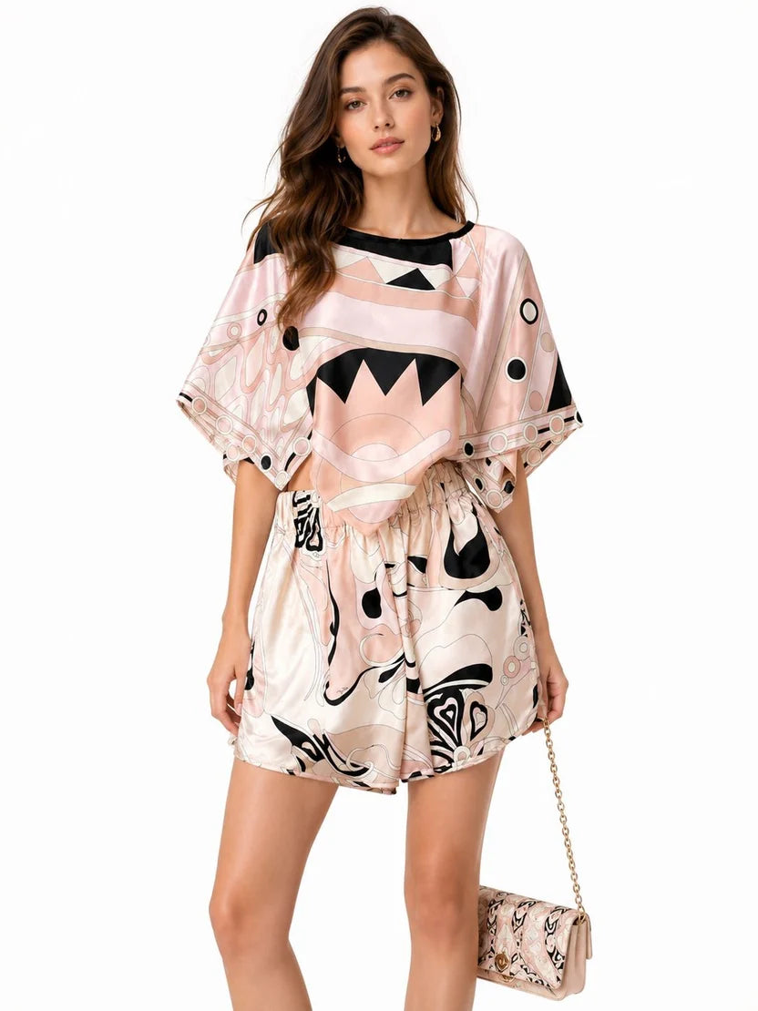 Pucci Neutral Stella-print Cape Set