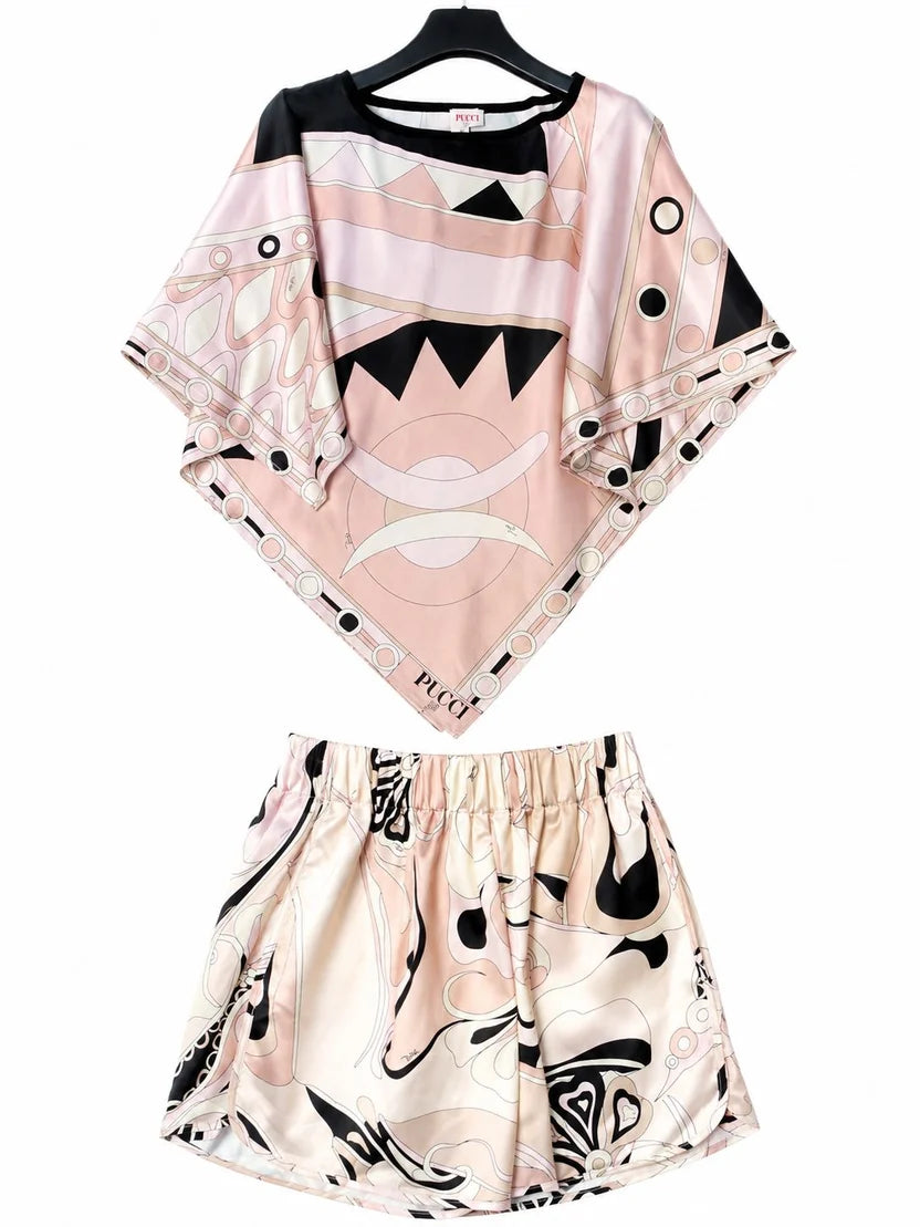 Pucci Neutral Stella-print Cape Set