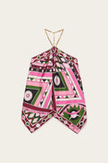 Pucci Vivara Print Sleeveless Silk Top