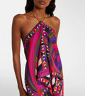PUCCI Iride Embellished Silk Twill Top