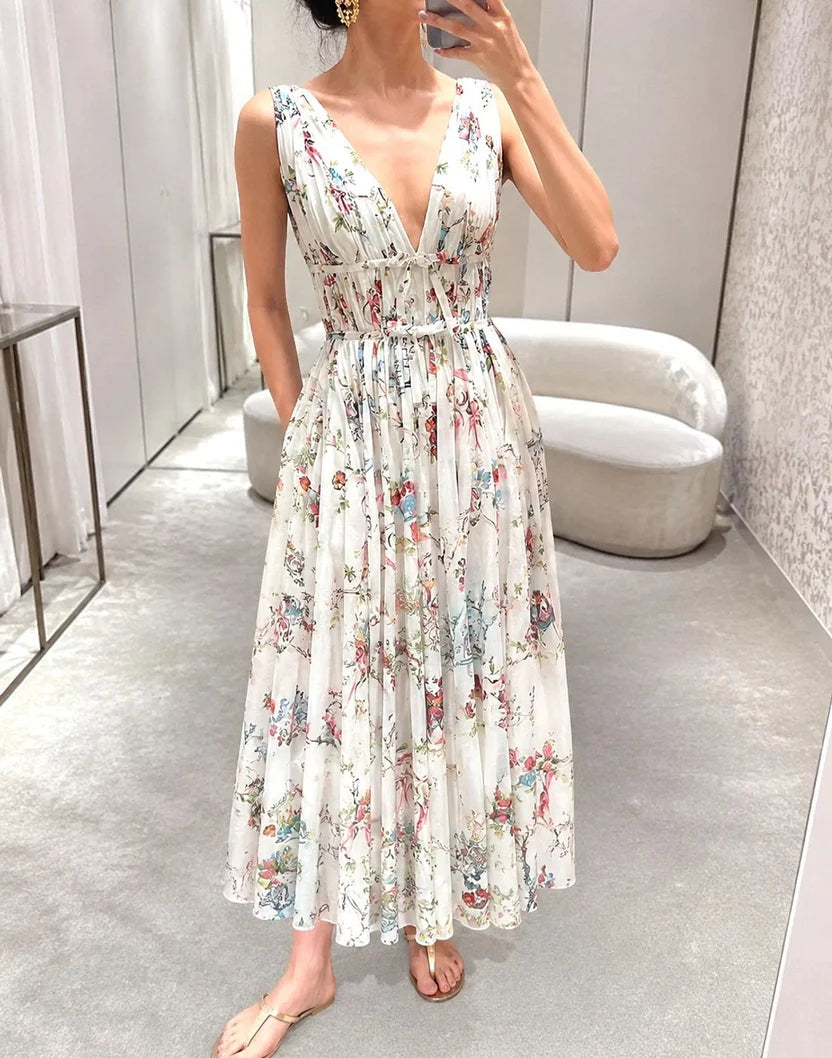 Dior Dioriviera Mid-Length Flared Dress