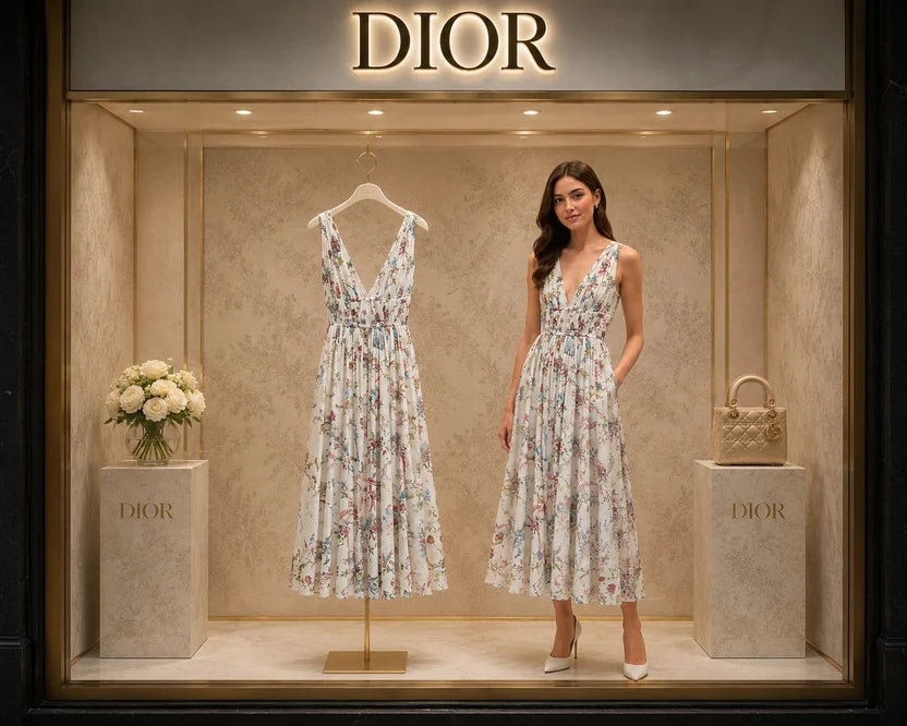 Dior Dioriviera Mid-Length Flared Dress