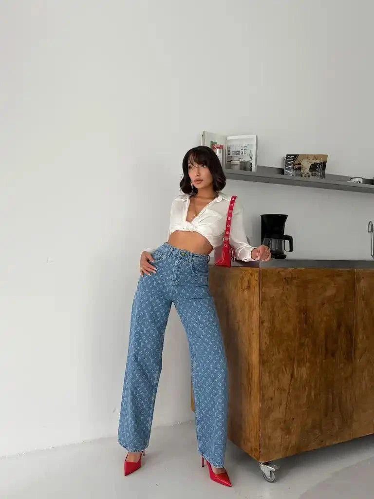 Louis Vuitton Monogram Flared Jeans