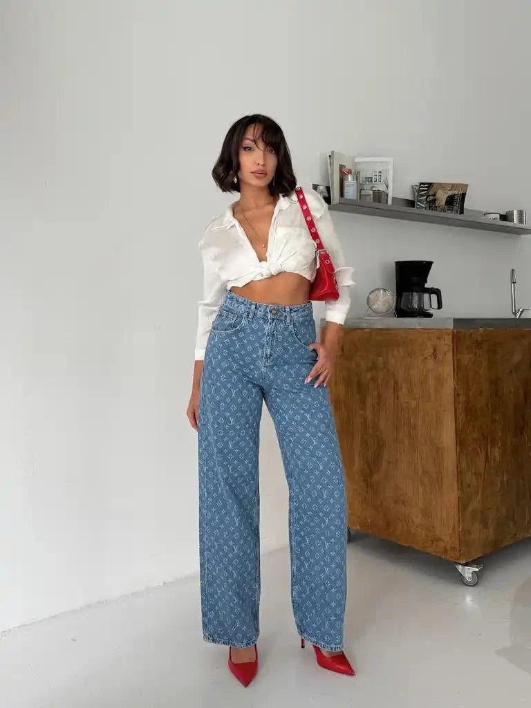 Louis Vuitton Monogram Flared Jeans