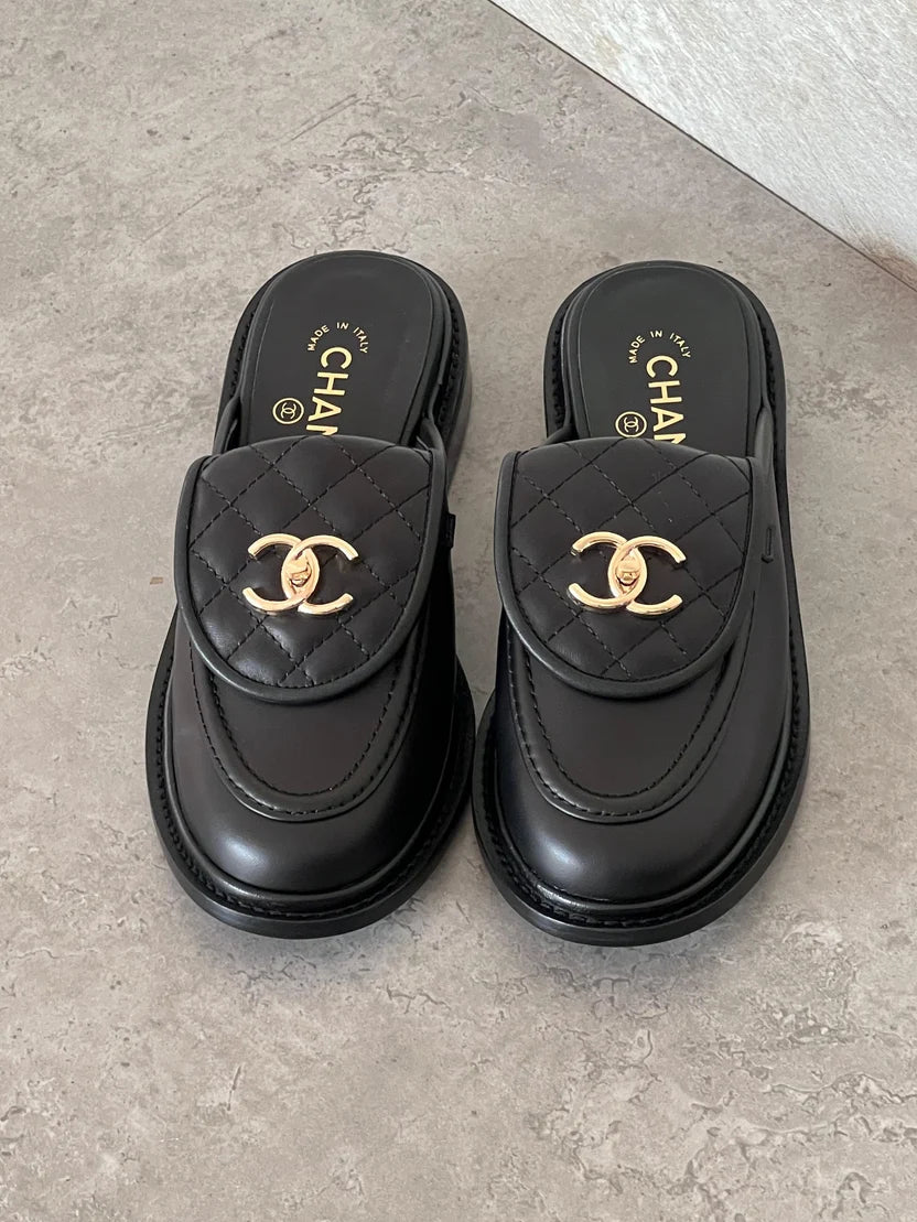 Chanel Loafers in Black Calfskin