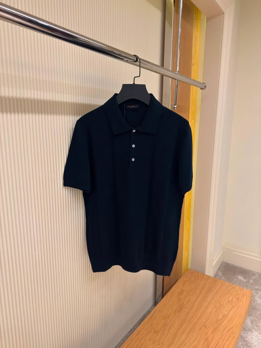 Louis Vuitton Monogram Pointelle Short-Sleeved Polo Shirt