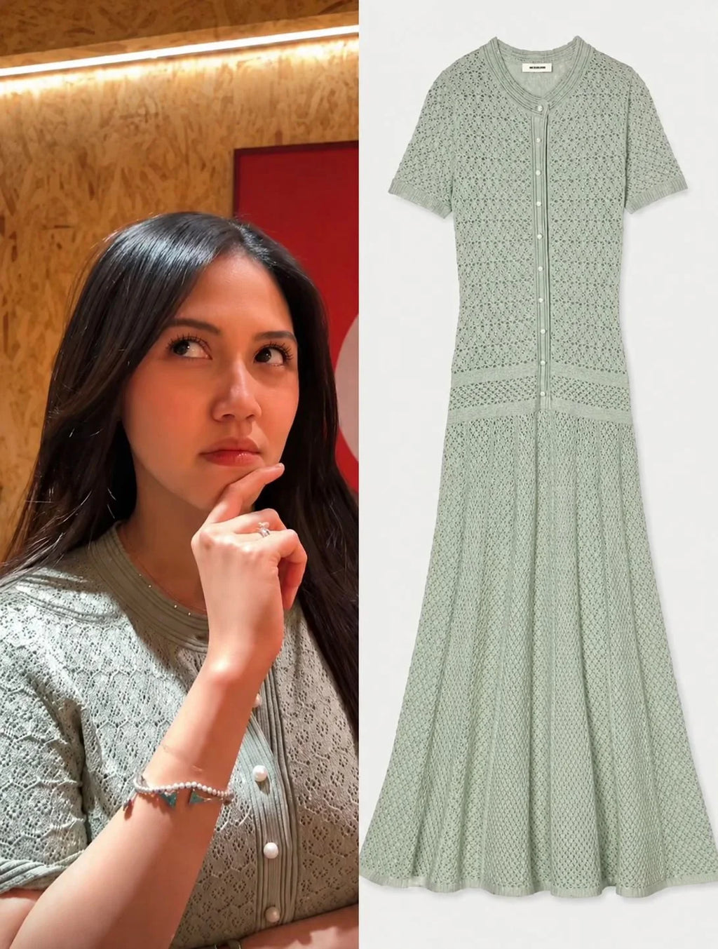 SANDRO Knit Maxi Dress