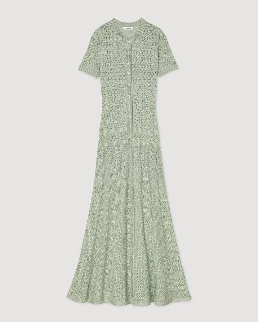 SANDRO Knit Maxi Dress