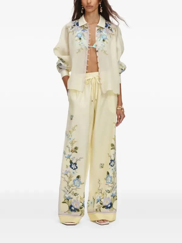 Self-Portrait Yellow Floral-print Set