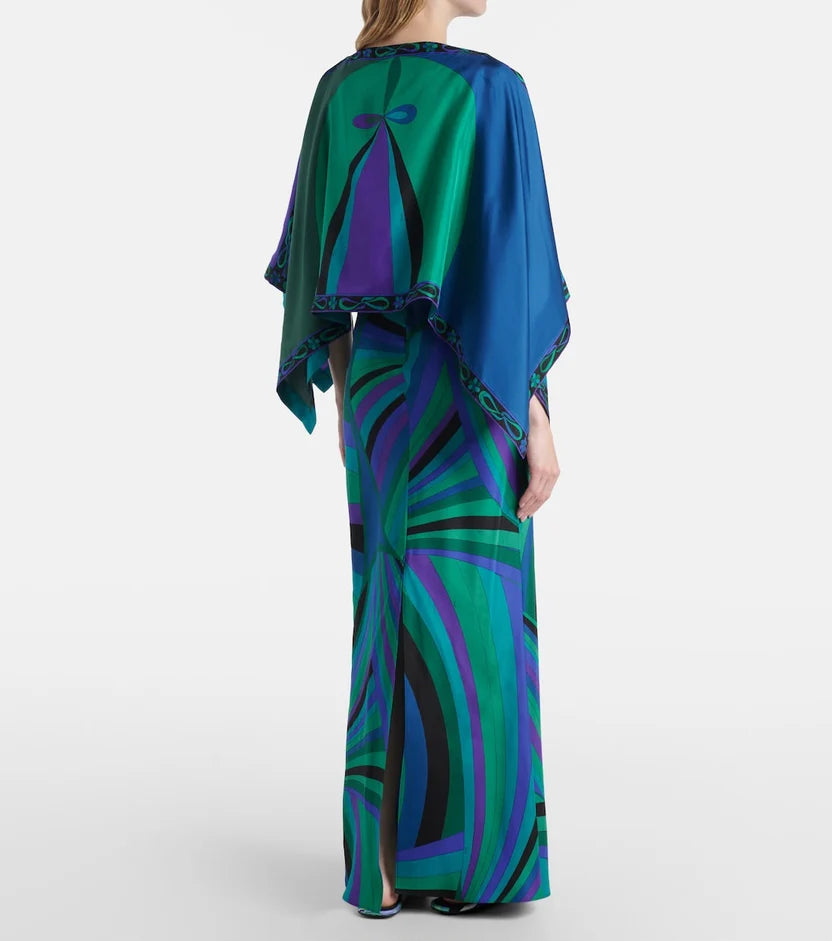 Pucci Orchidee and Soleil Print Silk Dress