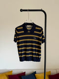 Miu Miu Striped Cotton Knit Polo Shirt