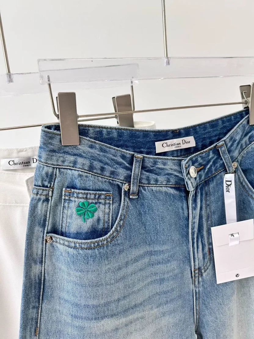 Dior Flared Embroidered Jeans