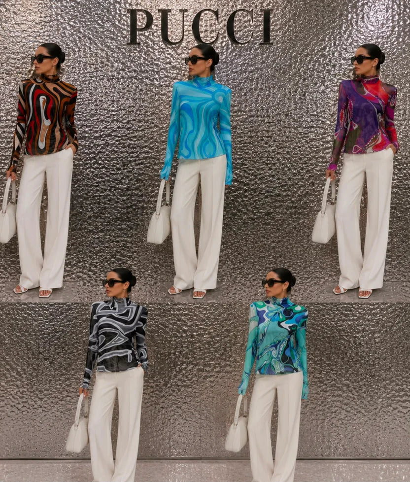 Pucci Printed Tulle Blouse