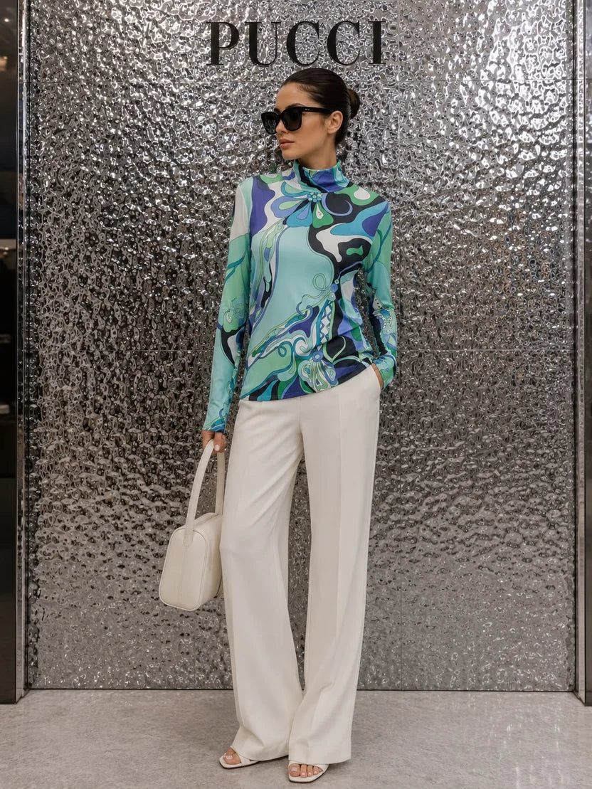 Pucci Printed Tulle Blouse