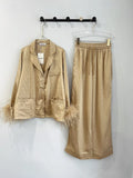 Valentino Monogram V-Logo Satin Loungewear Set