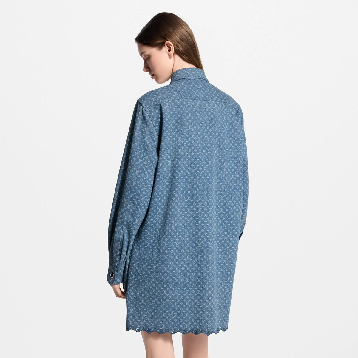 Louis Vuitton Monogram Denim Shirt Dress