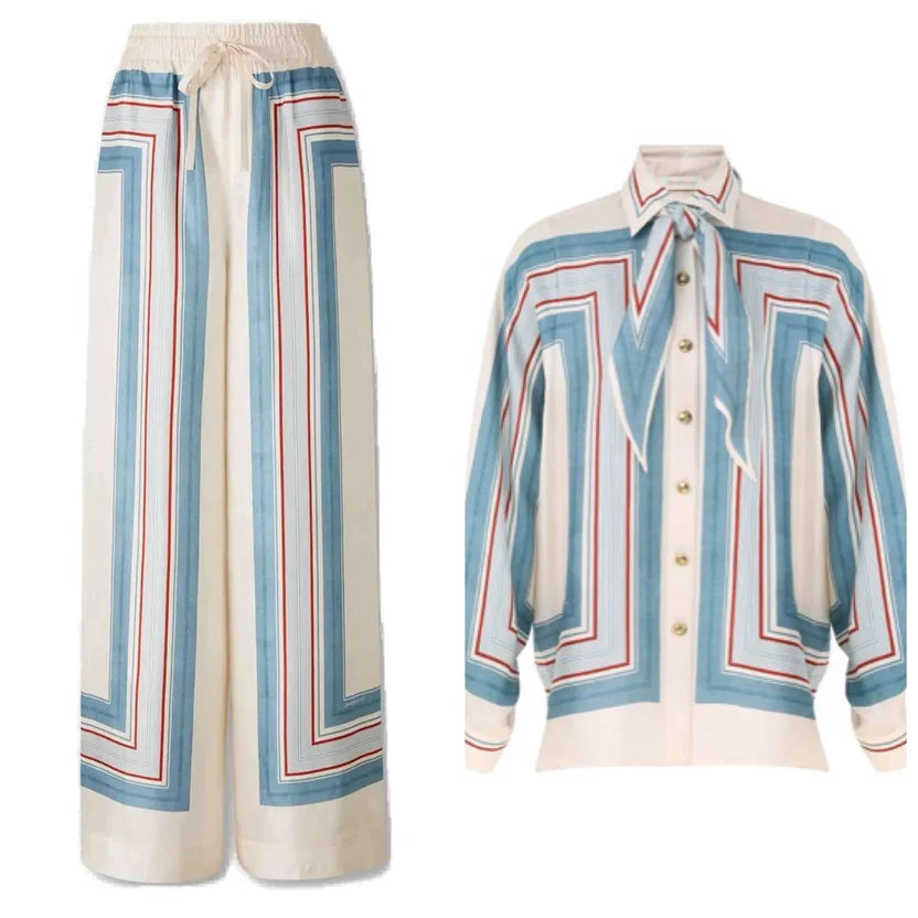 Zimmermann Striped Track Set in Silk