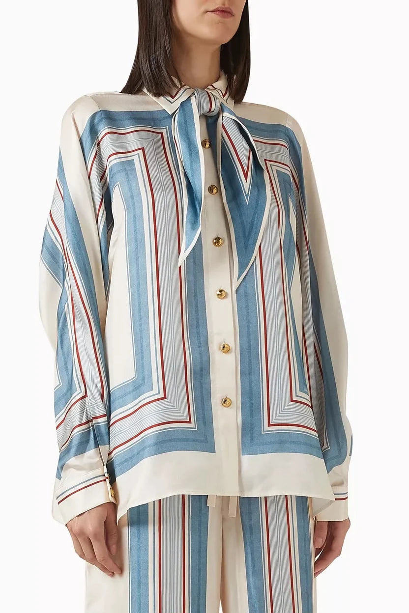 Zimmermann Striped Track Set in Silk
