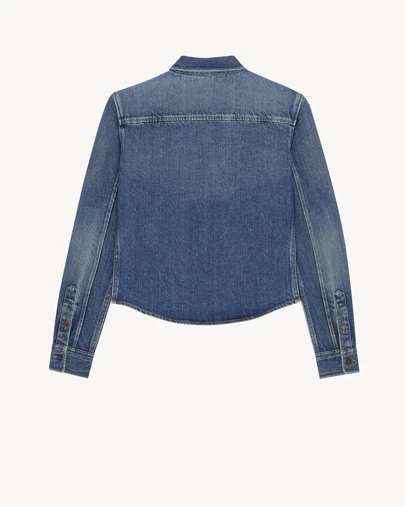 YSL Cassandre Shirt in Denim