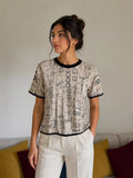 Hermes Cahier du Colporteur Short-Sleeve Sweater