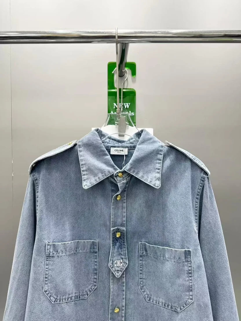 Celine Shirt in Cotton Denim