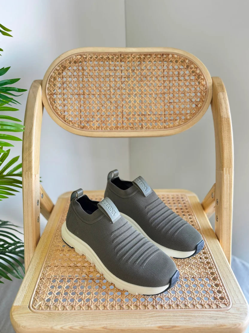 Zegna Knit Slip-On Sneakers
