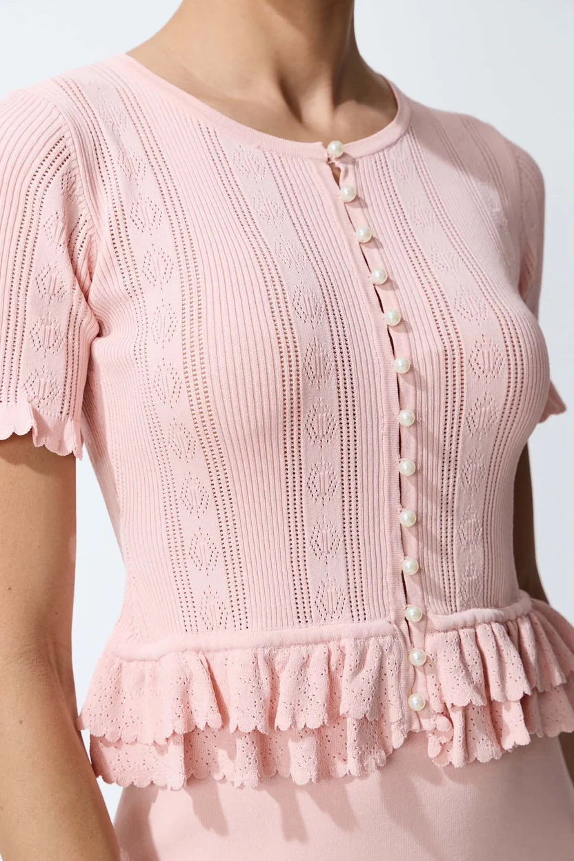 Sandro Arianna Ruffle Cardigan