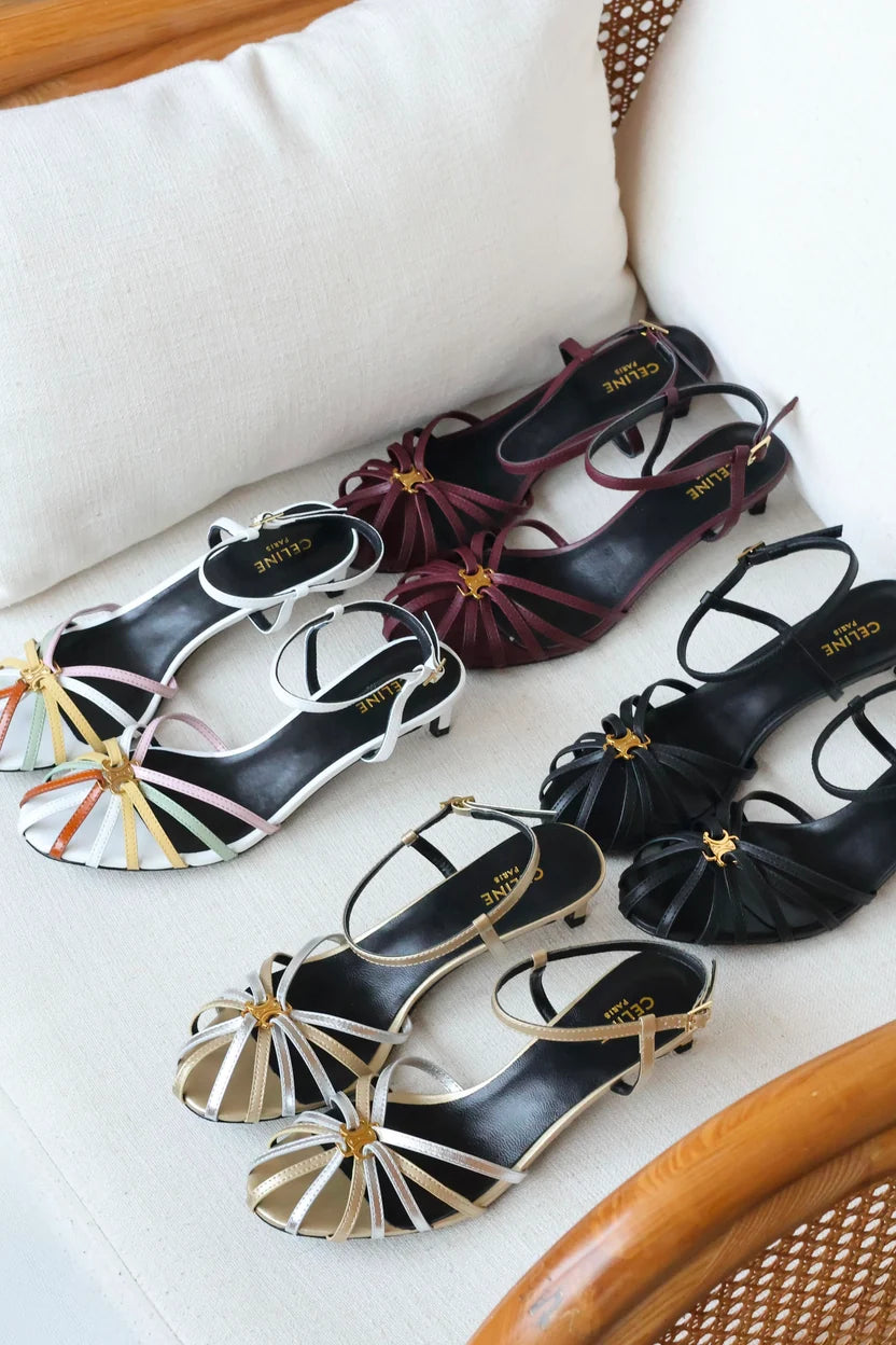Celine Triomphe Sandals in Lambskin