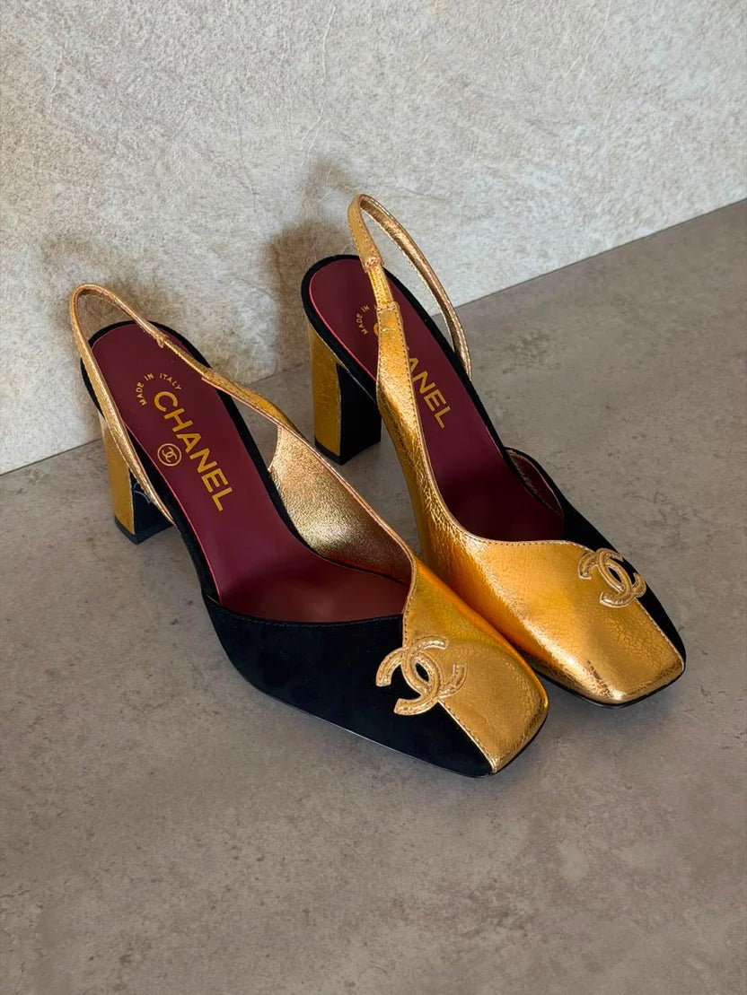 Chanel Slingback Two-Tone Pumps
