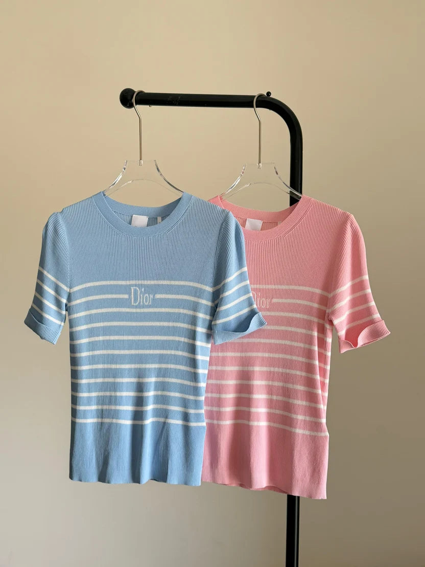 Dior Dioriviera Short-Sleeved Fitted Sweater