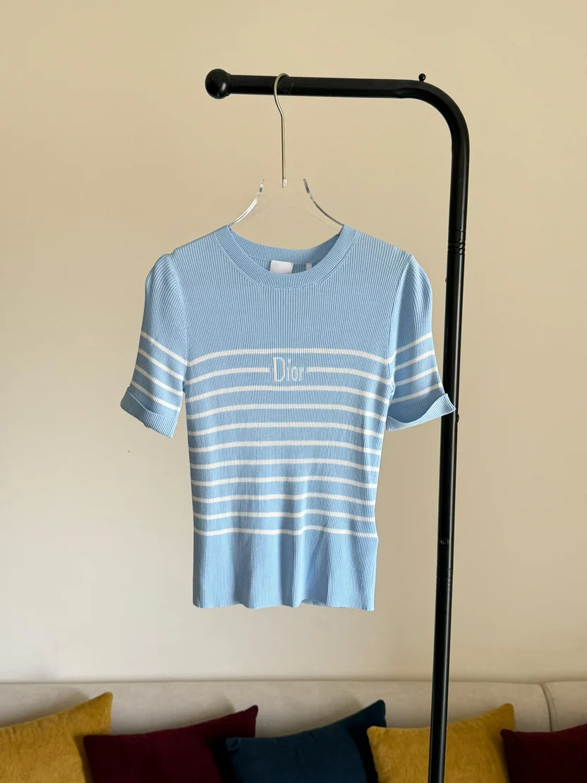 Dior Dioriviera Short-Sleeved Fitted Sweater