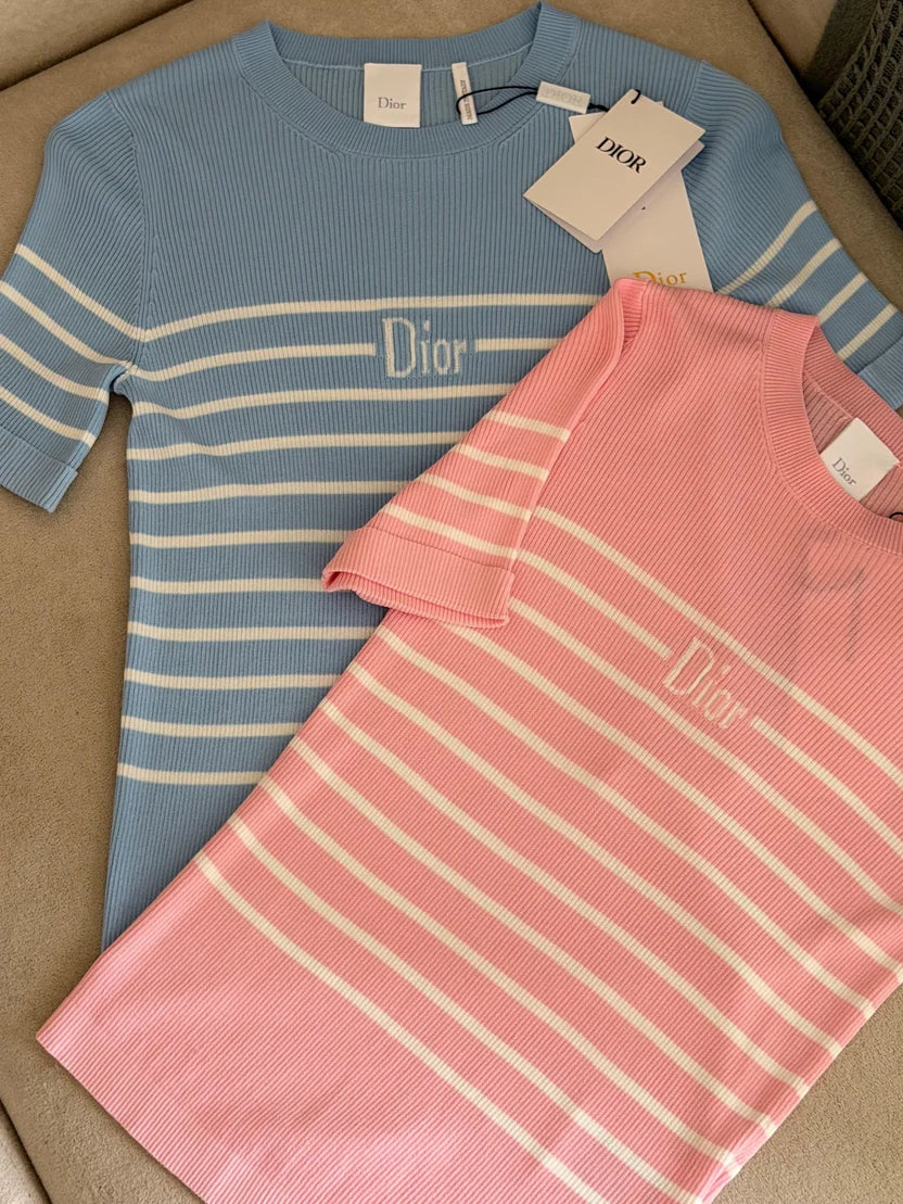Dior Dioriviera Short-Sleeved Fitted Sweater