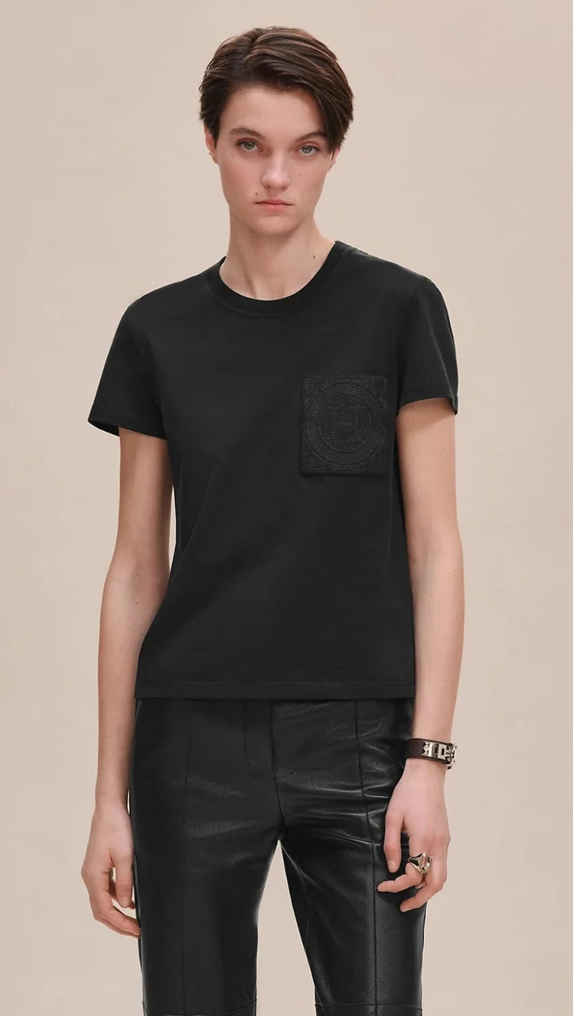 Hermes Embroidered Pocket T-Shirt