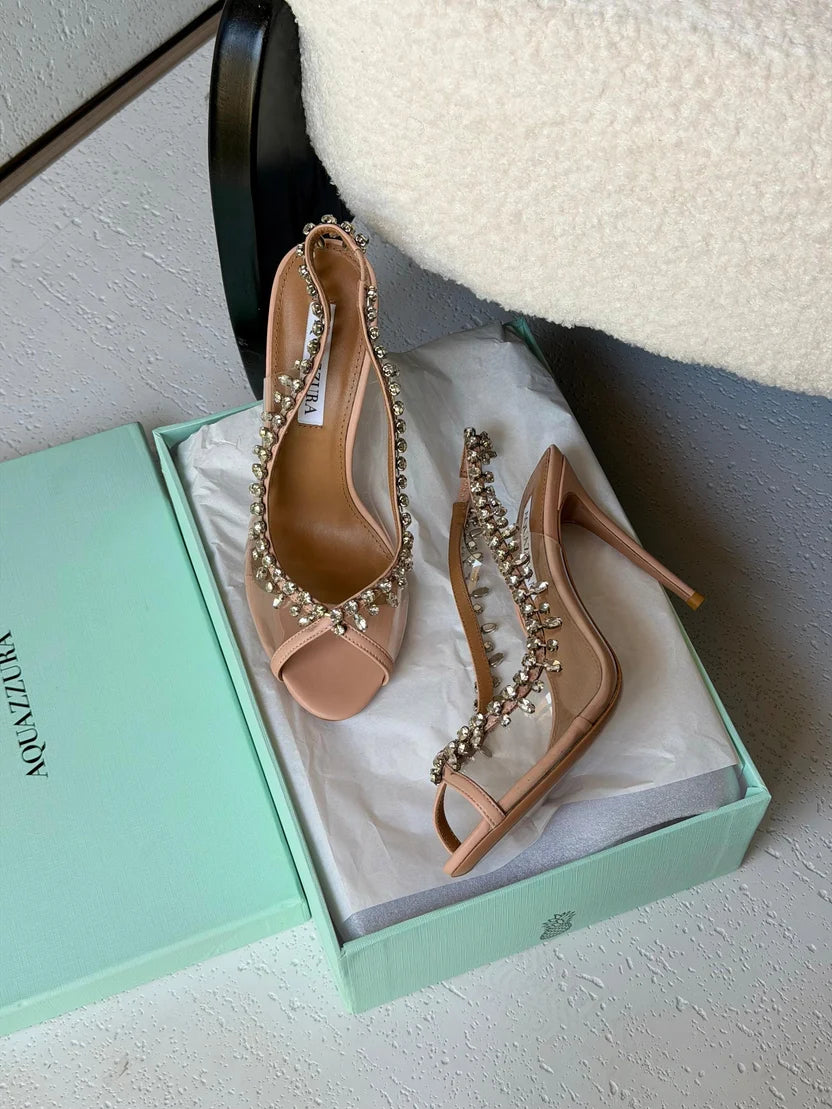 Aquazzura Temptation Crystal Sandals
