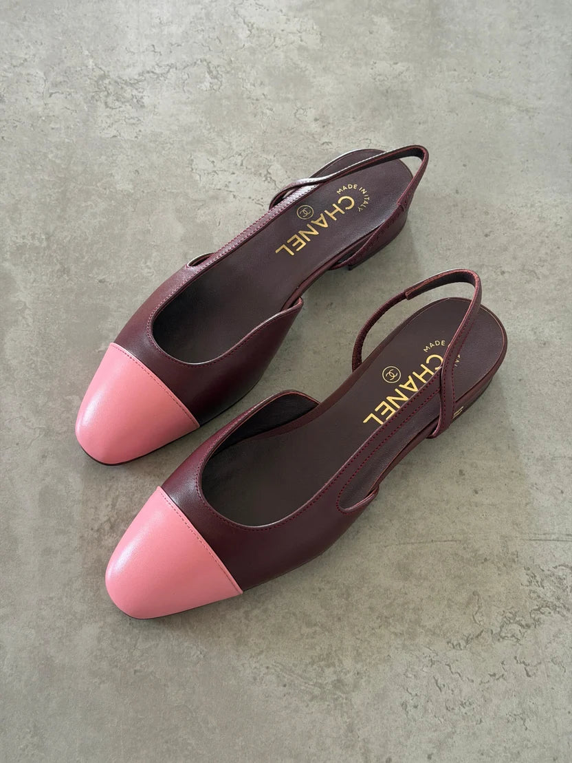 Chanel Two-Toned Slingback Flat